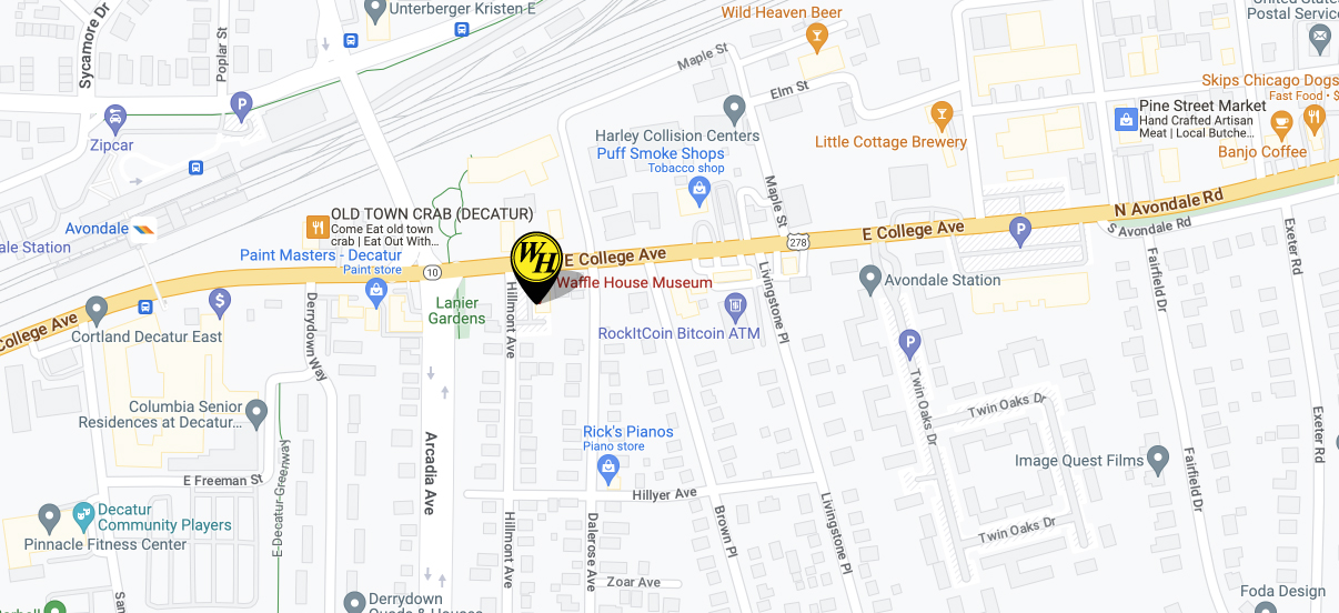 Waffle house museum map