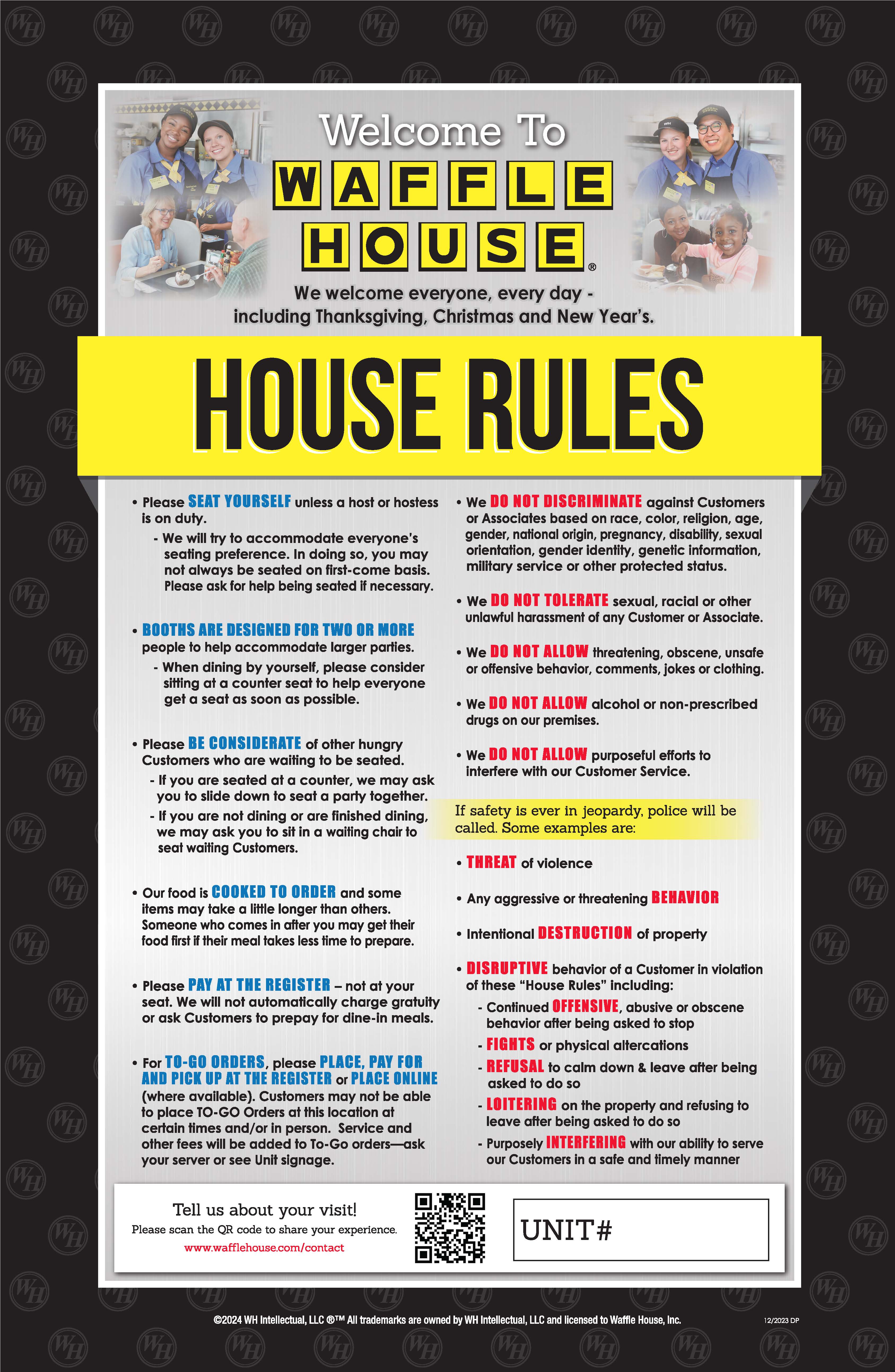 Waffle House House Rules